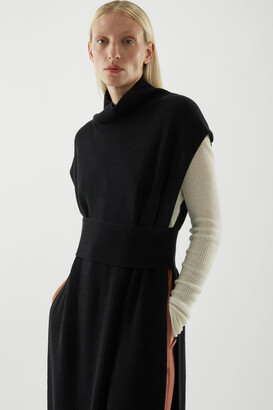 Cos Wool Mix Roll-Neck Sleeveless Tunic - ShopStyle Sweaters