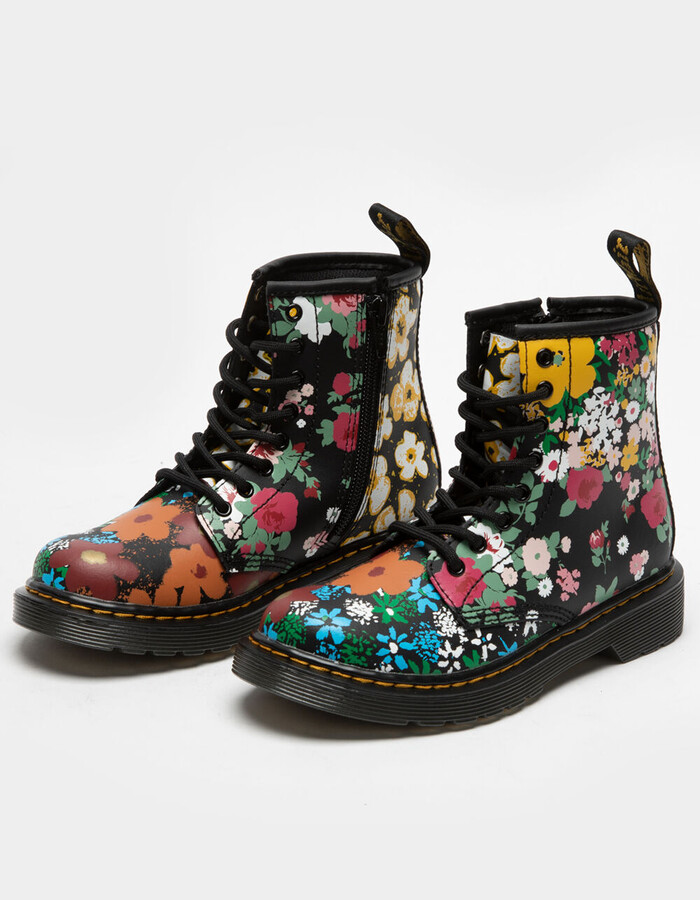 Dr. Martens 1460 Girls Floral Mash Up Leather Boots - ShopStyle