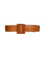 Thumbnail for your product : Alice + Olivia Croc Embossed Leather Belt
