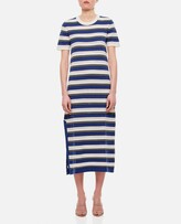 Cashmere Blend Striped Midi Dress 