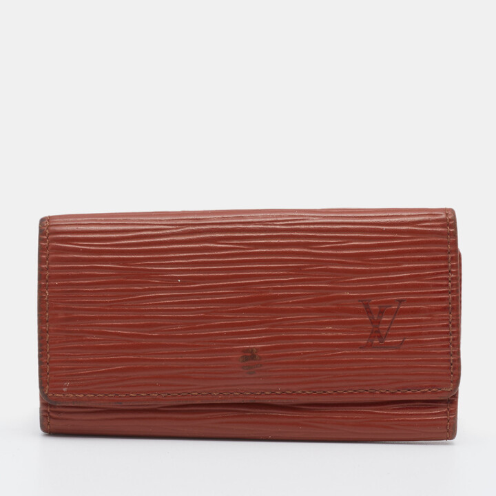Louis Vuitton, Accessories, Louis Vuitton Red Epi Leather 4 Key Chain  Holder Wallet