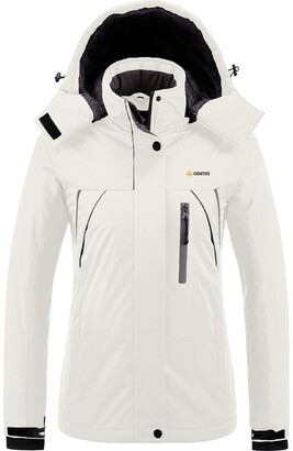 GEMYSE Mens Mountain Waterproof Ski Jacket Windproof Fleece Outdoor Winter Coat with Hood 