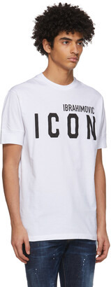 DSQUARED2 White Ibrahimovic Edition 'Icon' T-Shirt