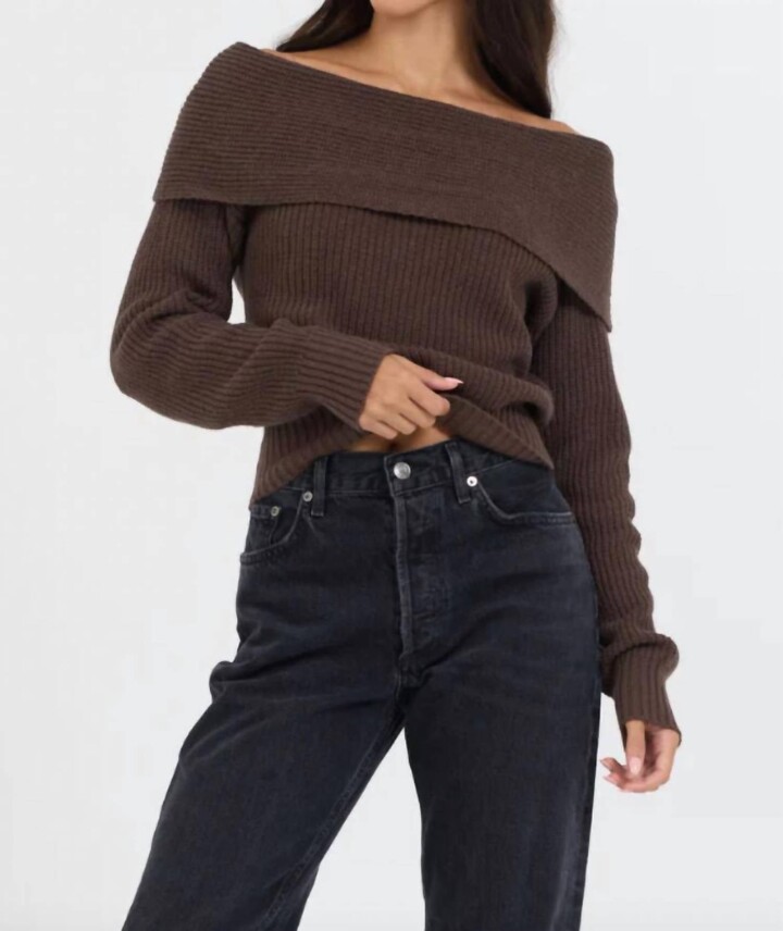 Vintage Havana Ava Sweater In Espresso