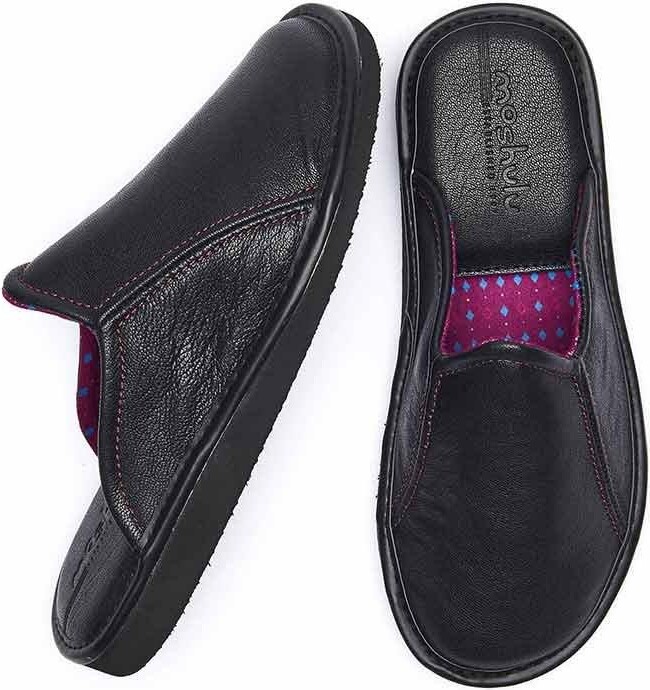 Moshulu 'Douglas 4' Men's Leather Mule Slippers ShopStyle