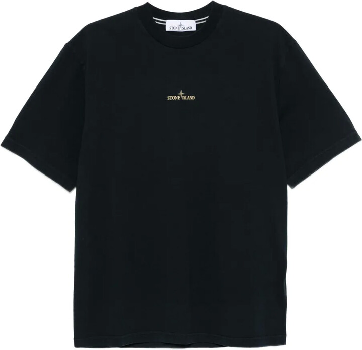 Stone Island logo-embroidered cotton T-shirt