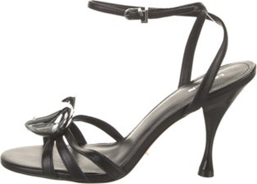 Larroude Leather Slingback Sandals Black Studded Accents Wrap-Around Straps Includes Box & Dust Bag Unfortunately, due to restrictions, this item may not be eligible for shipping in all areas.