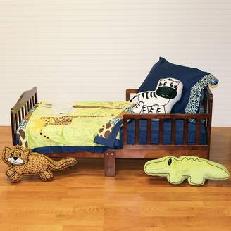 One Grace Place Jazzie Jungle Boy 4-Piece Toddler Bedding Set