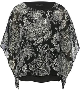 M&Co Paisley print batwing top