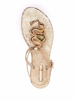 Thumbnail for your product : Caruso Snakeskin-Effect Open-Toe Sandals