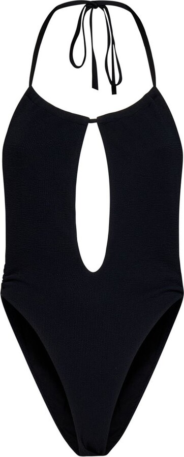 Heron Preston Tie Detailed One-Piece Swimsuit