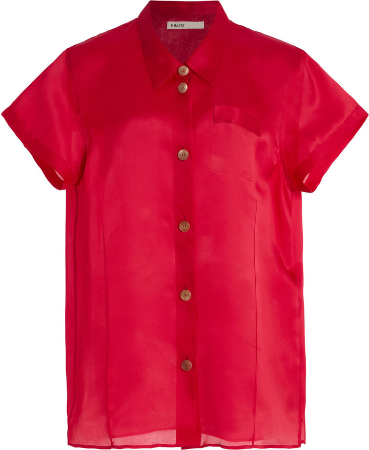 KHAITE Keefe Silk Shirt