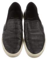 Thumbnail for your product : Saint Laurent Embossed Leather Slip-On Sneakers