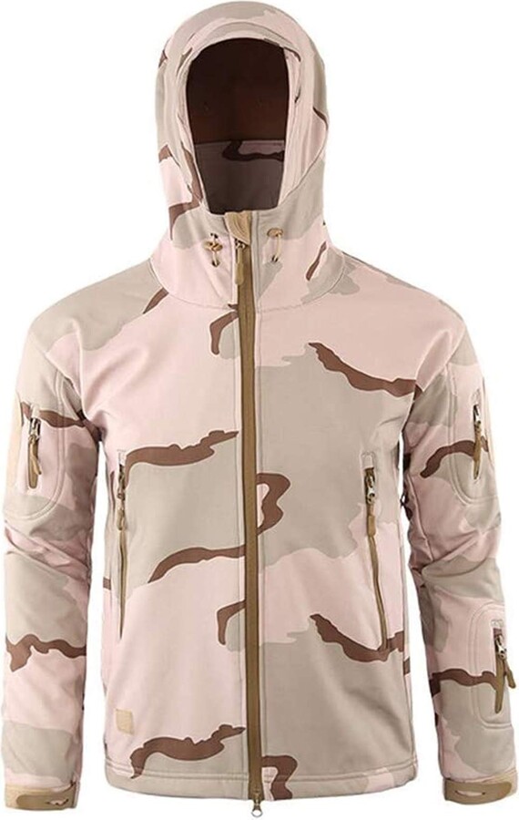 Czen Men's Tactical Camouflage Softshell Jacket Outdoor Army Military