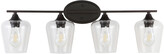 Thumbnail for your product : Jonathan Y Designs Jayne 32In 4-Light Iron/Seeded Glass Cottage Rustic Led Vanity Light