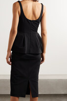 Thumbnail for your product : Cushnie Stretch-crepe Peplum Midi Dress - Black