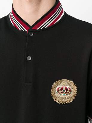 Dolce & Gabbana crown crest patch polo shirt