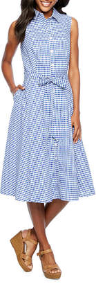 Chetta B BE BY Be by Sleeveless Midi Shirt Dress