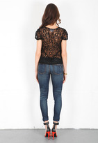 Thumbnail for your product : Alexis Hali Top with Cap Sleeves in Black