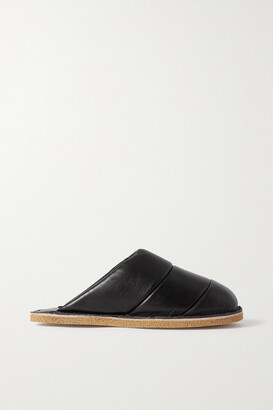 Dries Van Noten Quilted Leather Slippers - Black