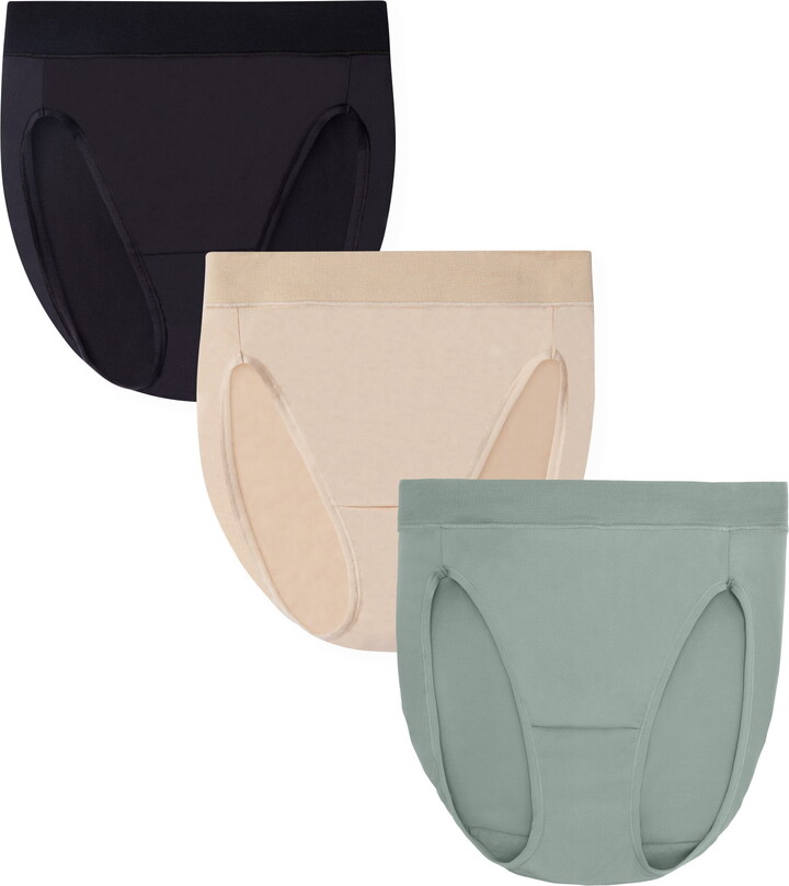 Vanity Fair Radiant Collection Women’s 360 Comfort Hi-Cut Brief Underwear, 3-Pack, Sizes S-5XL