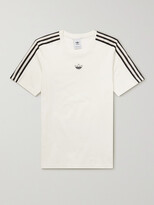 Thumbnail for your product : adidas SPRT Logo-Embroidered Striped Cotton-Jersey T-Shirt - Men - White - XXL