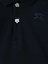 Thumbnail for your product : Burberry Kids Check Trim Long-sleeved Cotton Polo Shirt