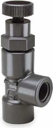 HAYWARD POOL PRODUCTS INC HAYWARD FLOW CONTROL AV10100T Globe Valve, Angle, 1', PVC/FPM, Threaded