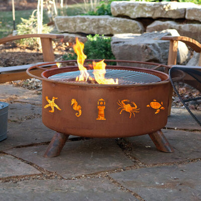 Highland Dunes Desrochers Coast Steel Wood Burning Fire Pit