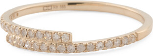 TJMAXX 14Kt Gold Diamond Bypass Ring, Diamond/Gold