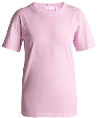 Helmut Lang Distressed Cotton Jersey T Shirt - Womens - Pink