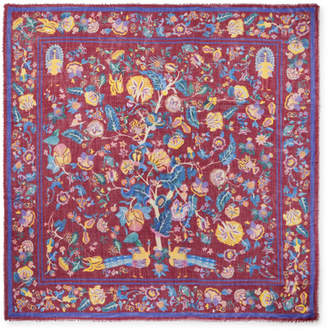 Gabriela Hearst Floral-print Cashmere And Silk-blend Voile Scarf