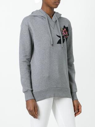 Dolce & Gabbana embroidered appliqué rose hoodie - women - Silk/Cotton - 38