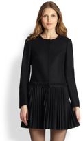 Thumbnail for your product : RED Valentino Wool Pleated-Hem Coat