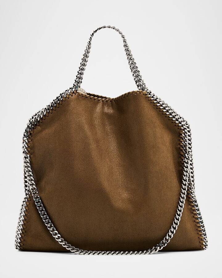 Stella McCartney Falabella Shaggy Deer 3-Chain Tote Bag with Silver Hardware