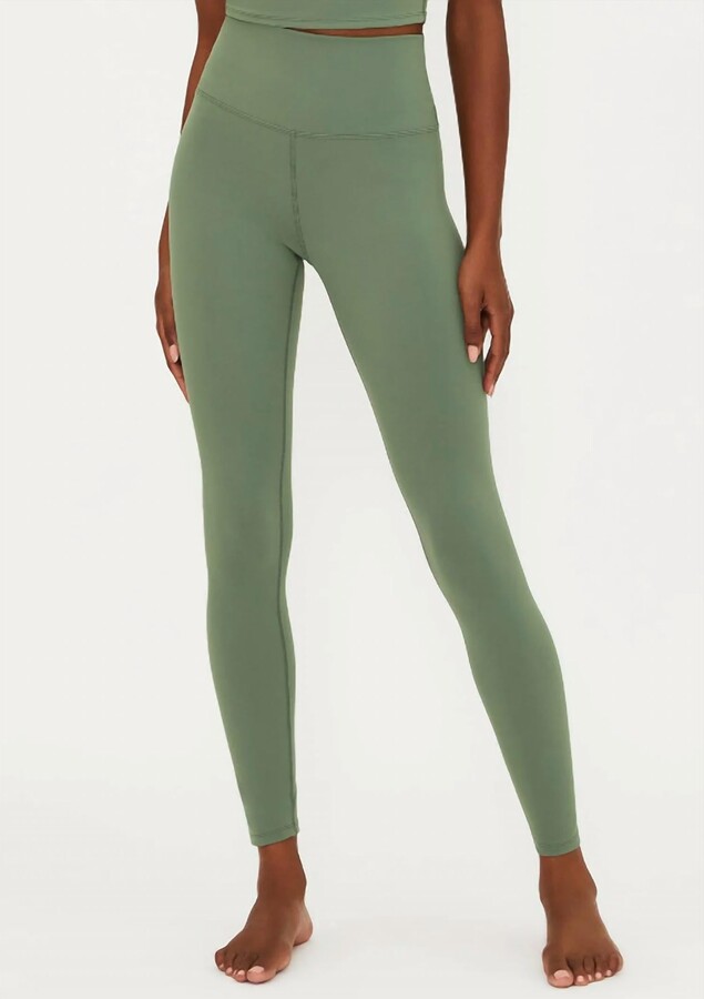 Beach Riot Piper Leggings In Queen Palm Green
