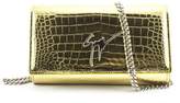 Thumbnail for your product : Giuseppe Zanotti Mirrored Gold Crocodile-embossed Calfskin Leather Clutch