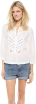 Thumbnail for your product : Twelfth St. By Cynthia Vincent Lace Bib Blouse