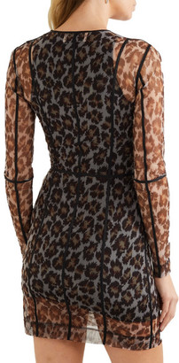 Christopher Kane Leopard-print Stretch-mesh Mini Dress - Leopard print