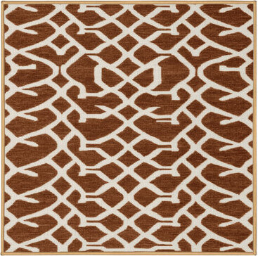 East Urban Home Machine Washable Trellis Brown Area Rug