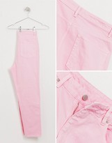Thumbnail for your product : ASOS DESIGN high waisted jeans in pink