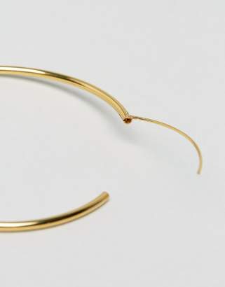 ASOS DESIGN gold plated sterling silver 60mm hoop earrings