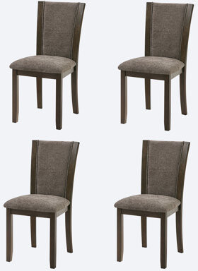 Canora Grey Dining Chairs Only Wooden Dining Chairs Set of 4 Kitchen Chair with Padded Seat Upholstered Side Chair for Dining Room Living Room Kitchen