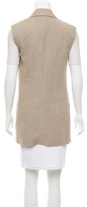 Michael Kors Double-Breasted Linen Vest