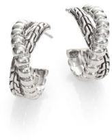 Thumbnail for your product : John Hardy Bedeg Sterling Silver Small Twist Hoop Earrings/1"