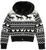 Thumbnail for your product : Juicy Couture Fur Collar Fairisle Cardigan