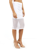 Thumbnail for your product : KENDALL + KYLIE Laser Cut Skirt in Bright White