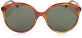Thumbnail for your product : Gucci GG0257S Specialized Fit Round-frame Havana Brown Acetate Sunglasses