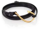 Thumbnail for your product : Miansai Hook Leather Bracelet/Goldtone
