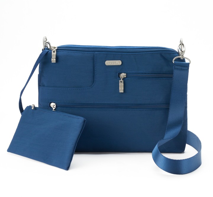 Baggallini Women's Tablet Crossbody Bag with RFID Blocking Pouch